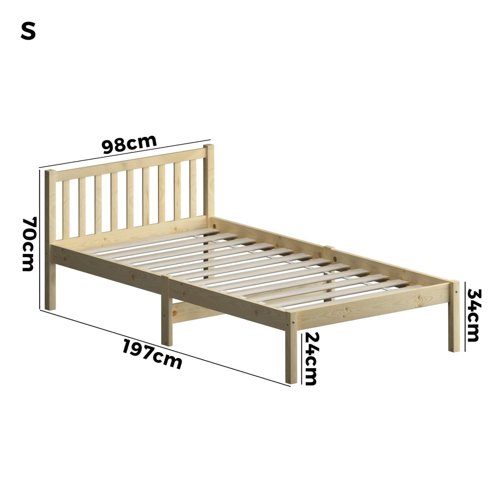 Single Size Wooden Bed Frame for Kids