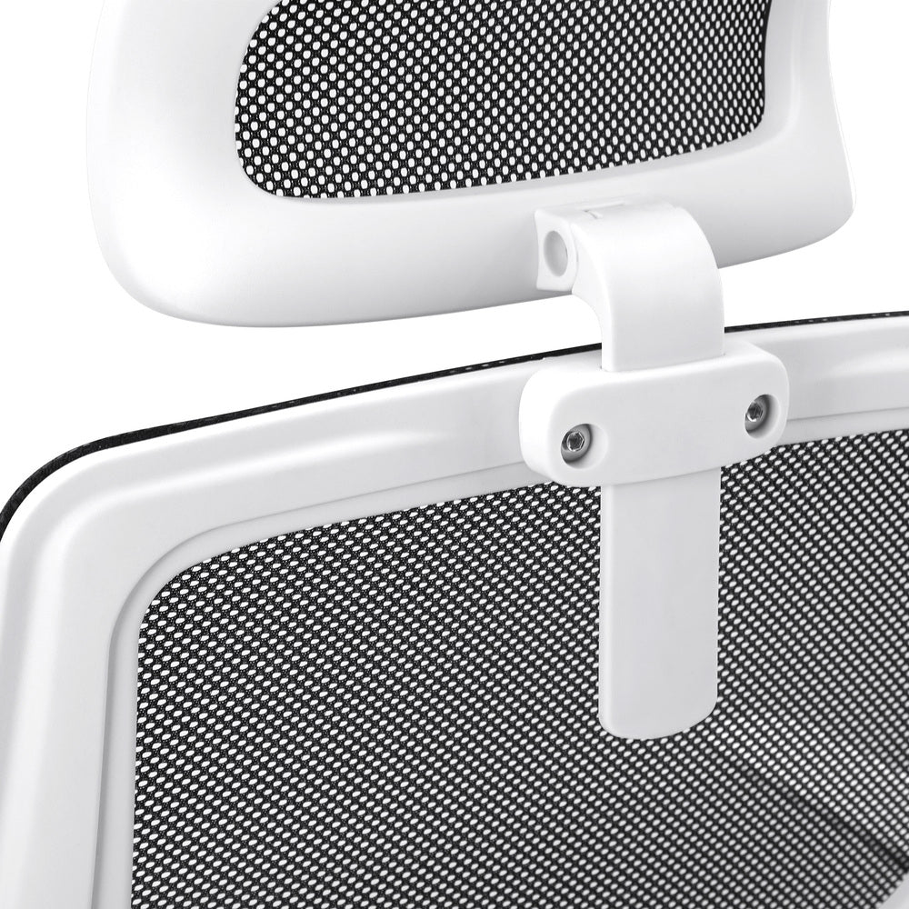 Mesh Office Chair with Fabric Seat Black and White