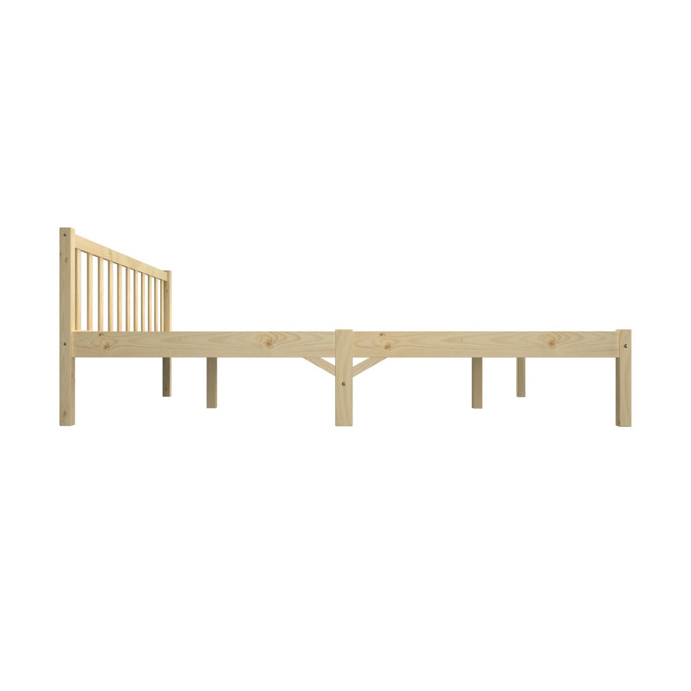 Wooden Bed Frame Queen Size with Slat Support