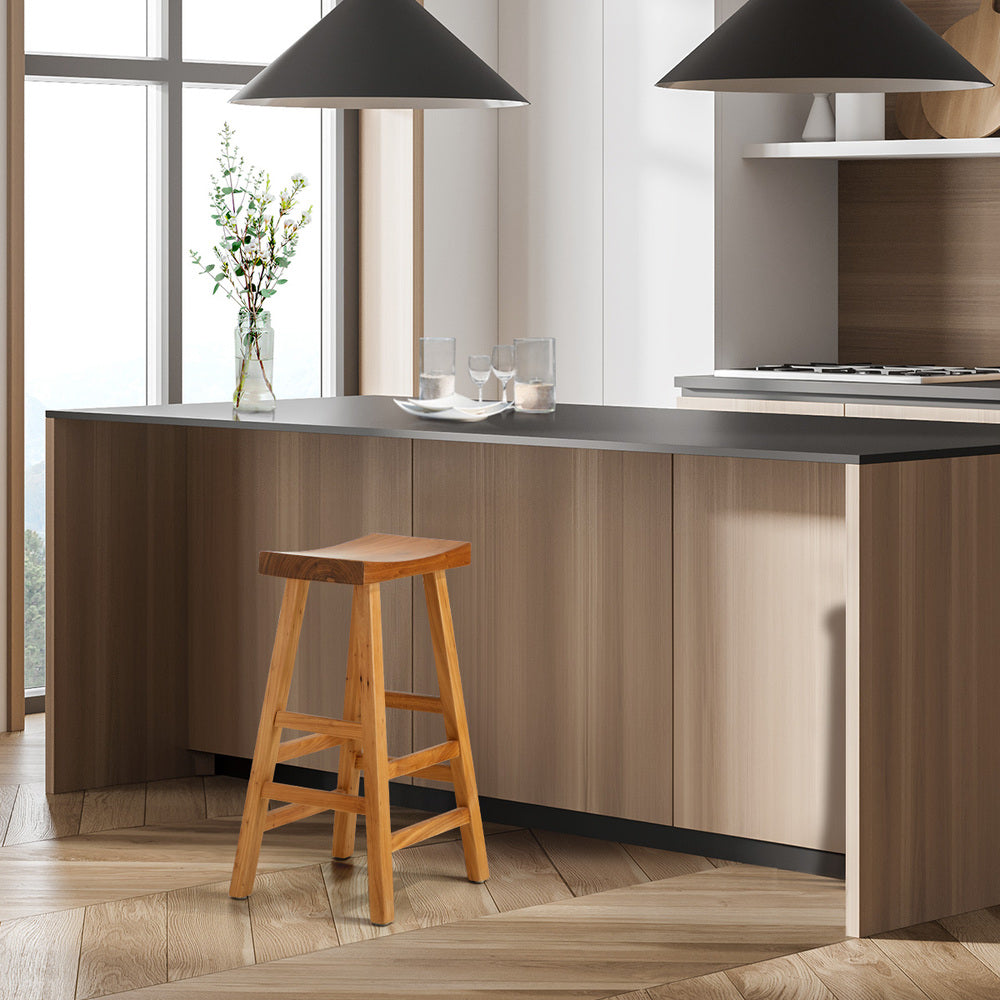 Wooden Counter Height Bar Stools Natural