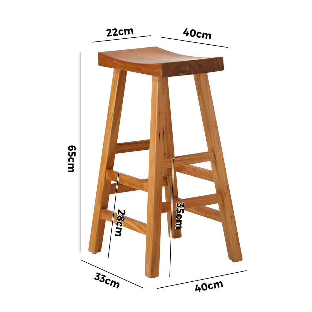 Wooden Counter Height Bar Stools Natural