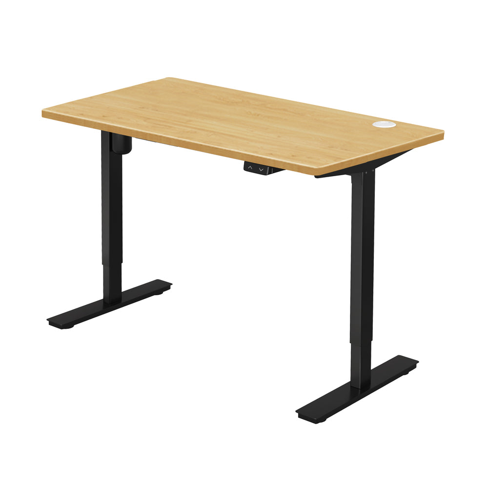 Electric Standing Desk Single Motor Black Oak 150 cm