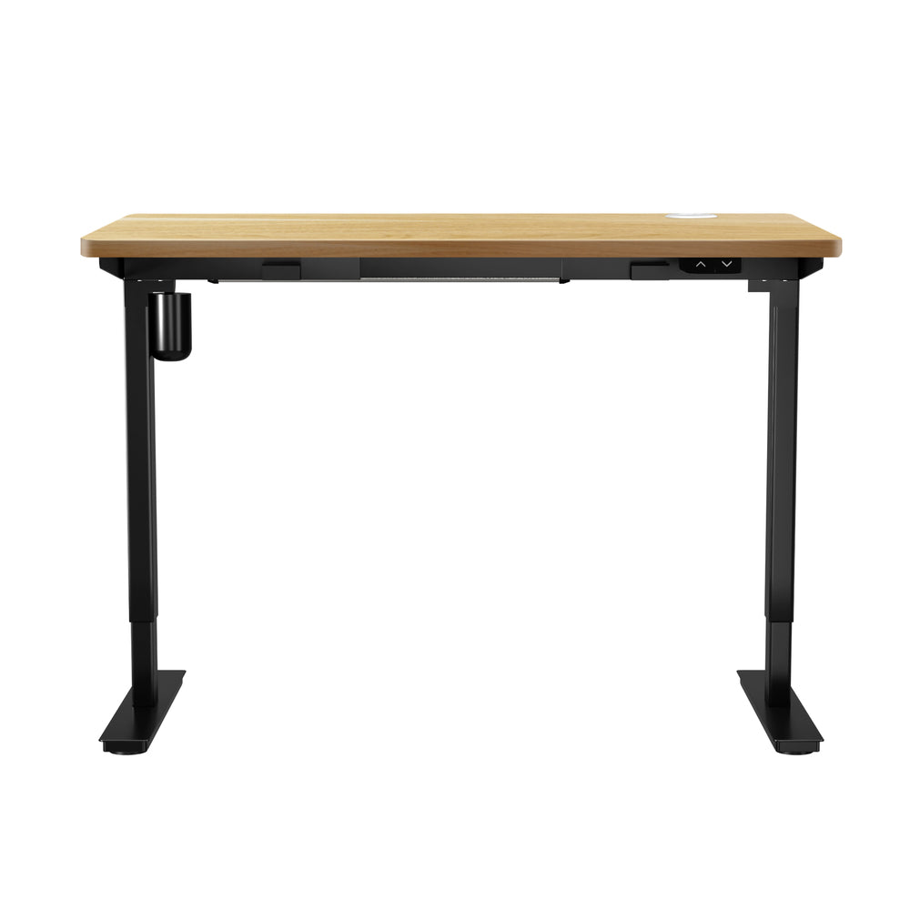 Electric Standing Desk Single Motor Black Oak 150 cm