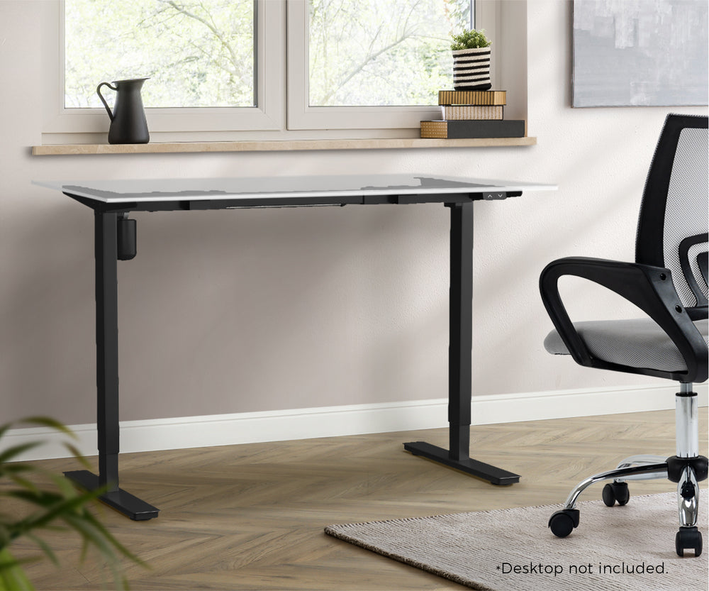 Adjustable Standing Desk Frame Single Motor Black