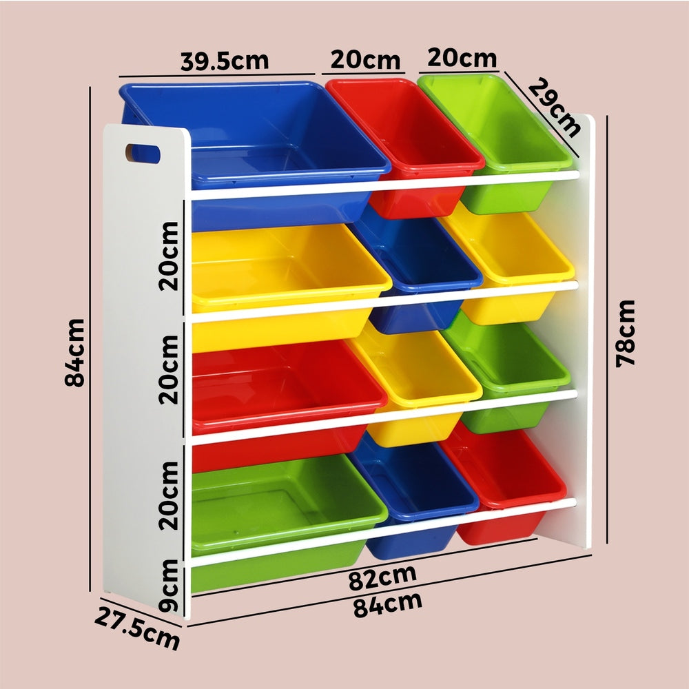Kids Toy Box Organizer with 12 Bins