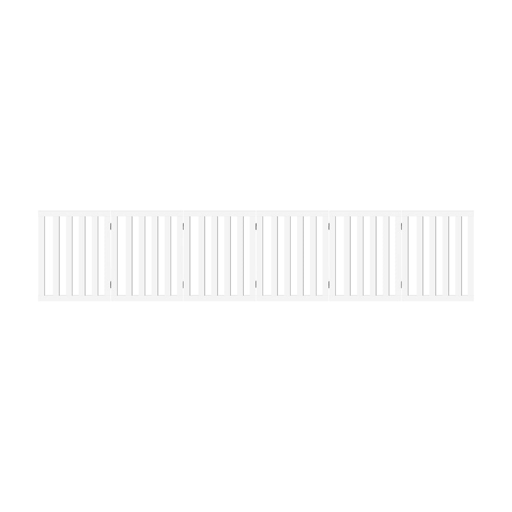 Wooden Pet Gate Dog Fence with 6 Panels