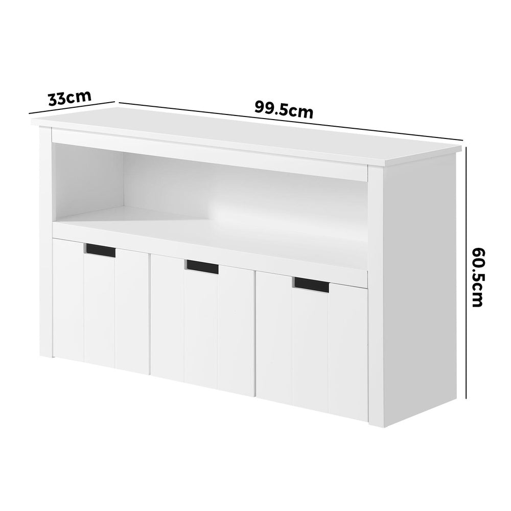 Kids Wooden Storage Cabinet with Portable Box