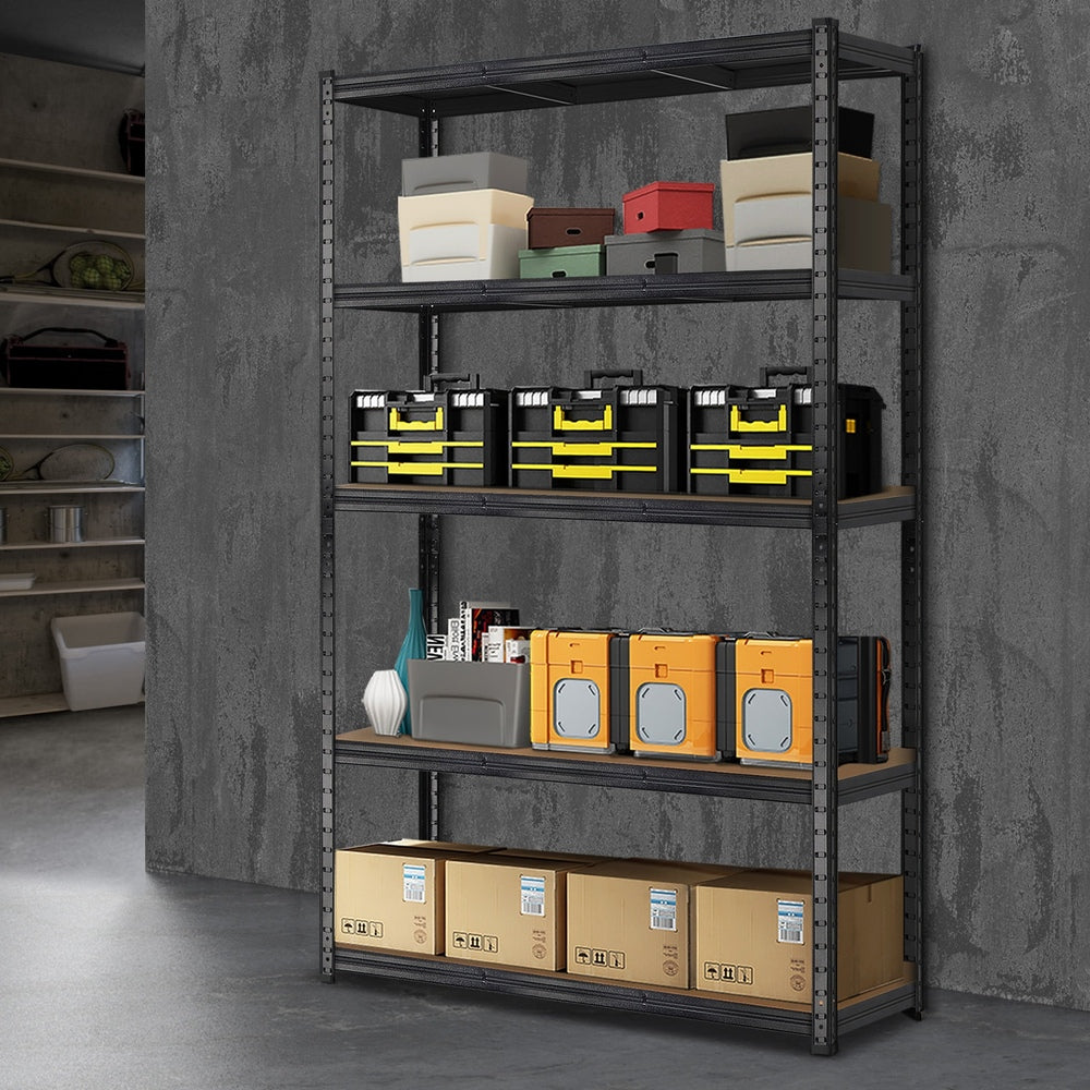 Metal Warehouse Storage Racks 1.8m Black