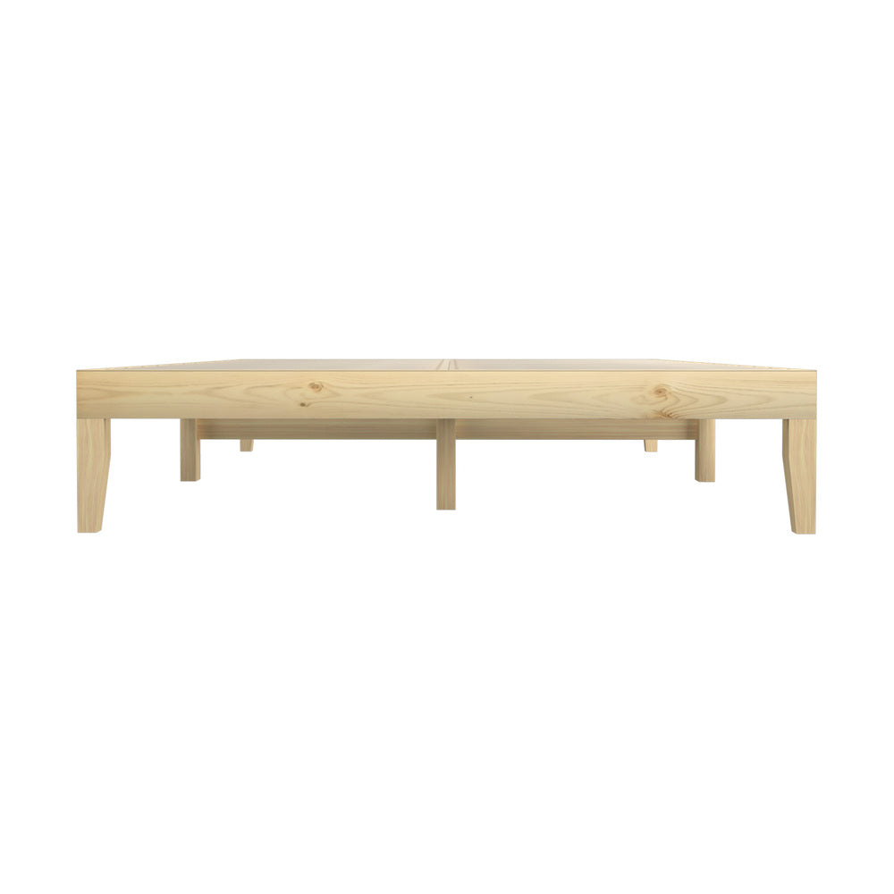 Pine Wood Double Size Bed Frame Bed Base