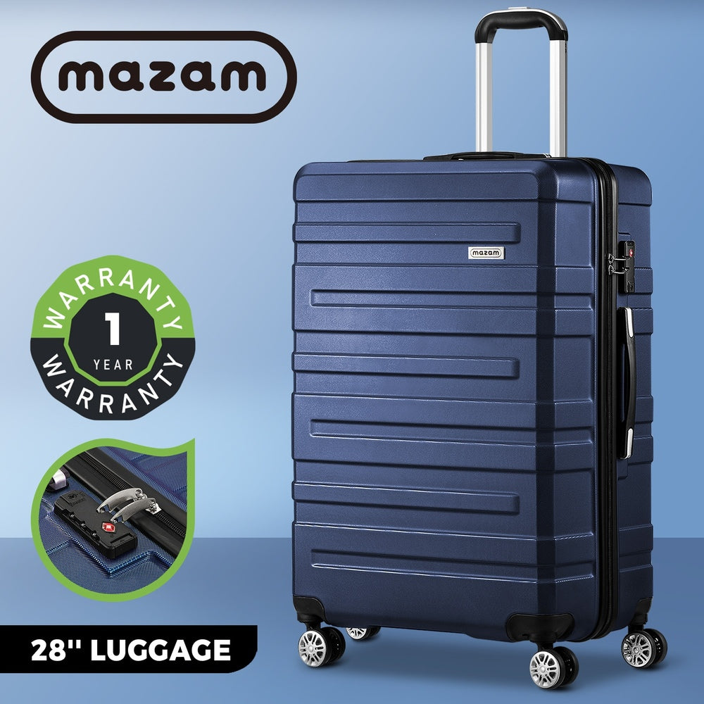 28 Inch Luggage Set TSA Lock Hard Case Navy Blue