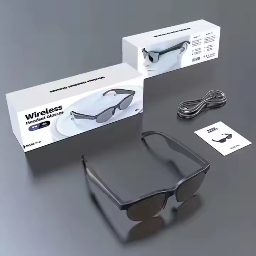 AI Translation Bluetooth Glasses with Microphone and Earphones