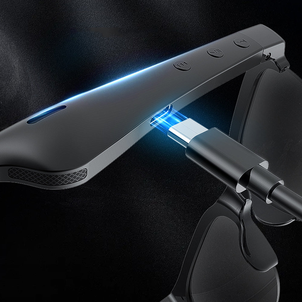 AI Translation Bluetooth Glasses with Microphone and Earphones