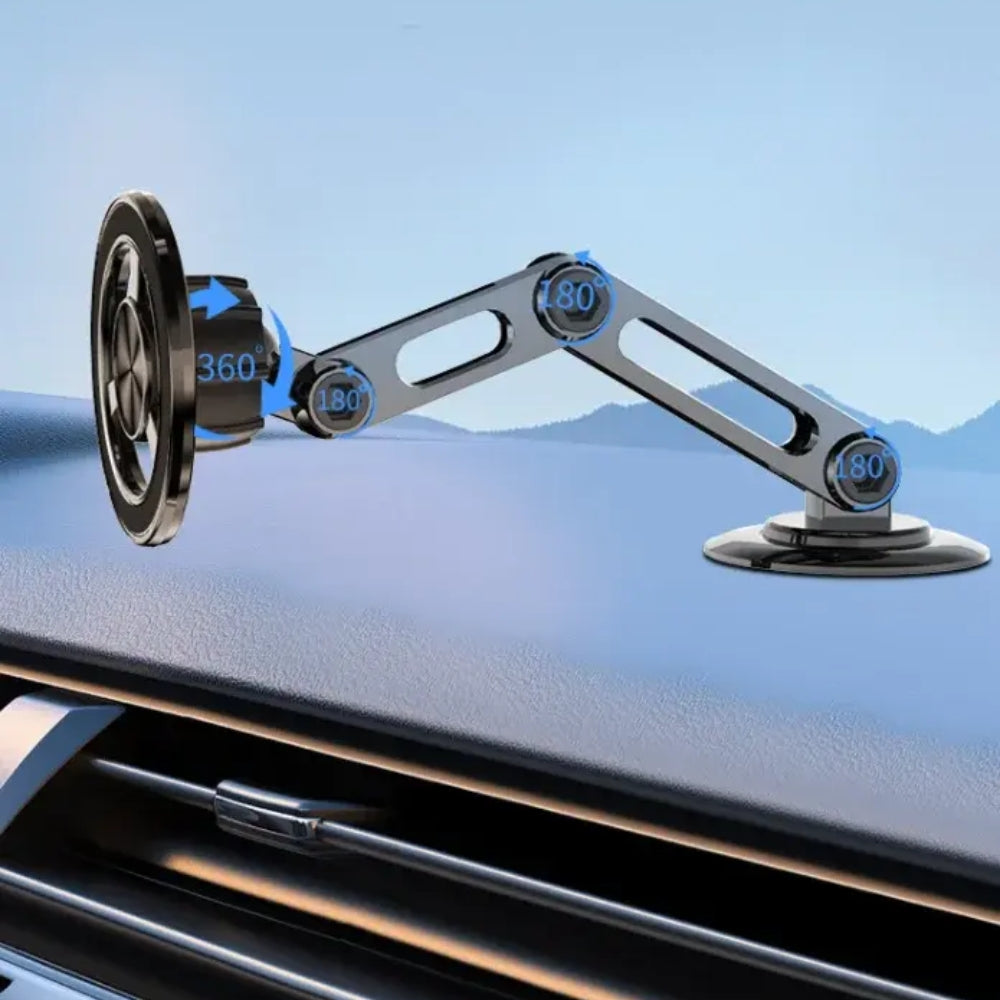 Rotatable Foldable Metal Magnetic Car Phone Holder