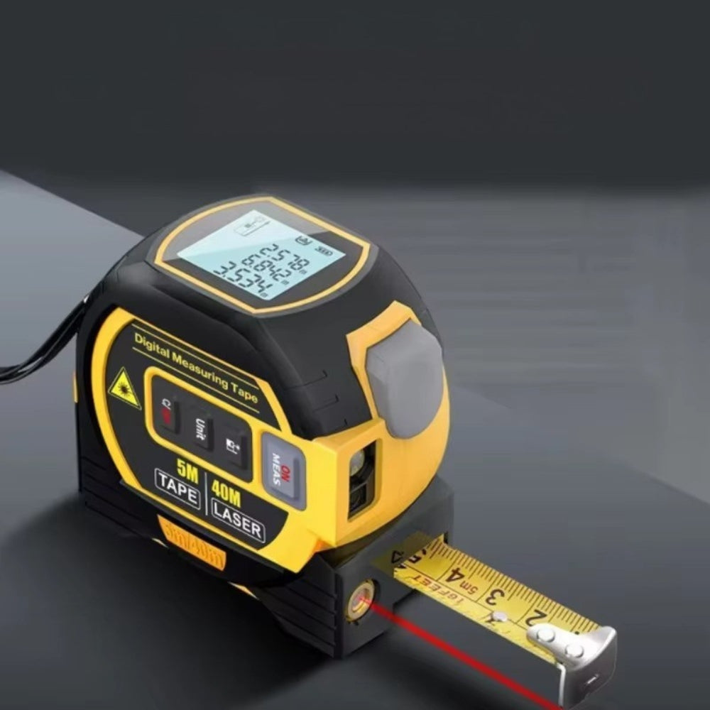 3 in 1 Laser Rangefinder Tape Measure with LCD Backlight Display