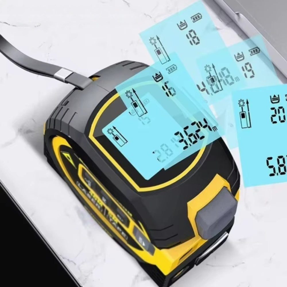 3 in 1 Laser Rangefinder Tape Measure with LCD Backlight Display