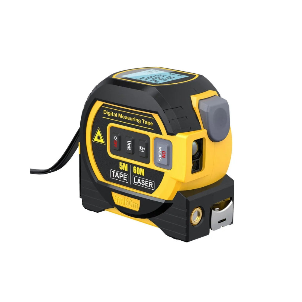 3 in 1 Laser Rangefinder Tape Measure with LCD Backlight Display