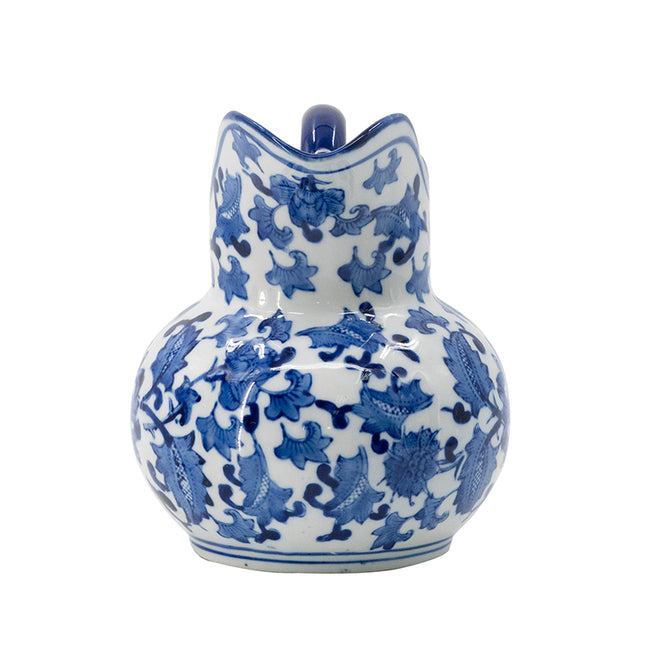 Ming Luxe Decorative Jug 20cm Blue & White Porcelain Asian Design