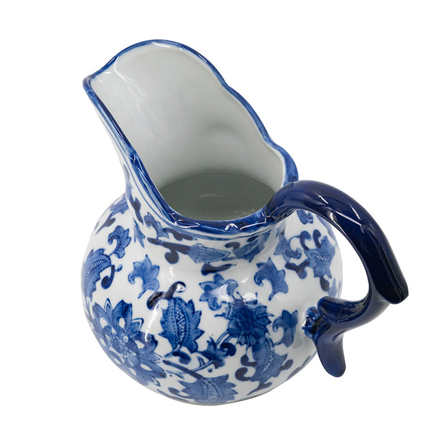Ming Luxe Decorative Jug 20cm Blue & White Porcelain Asian Design