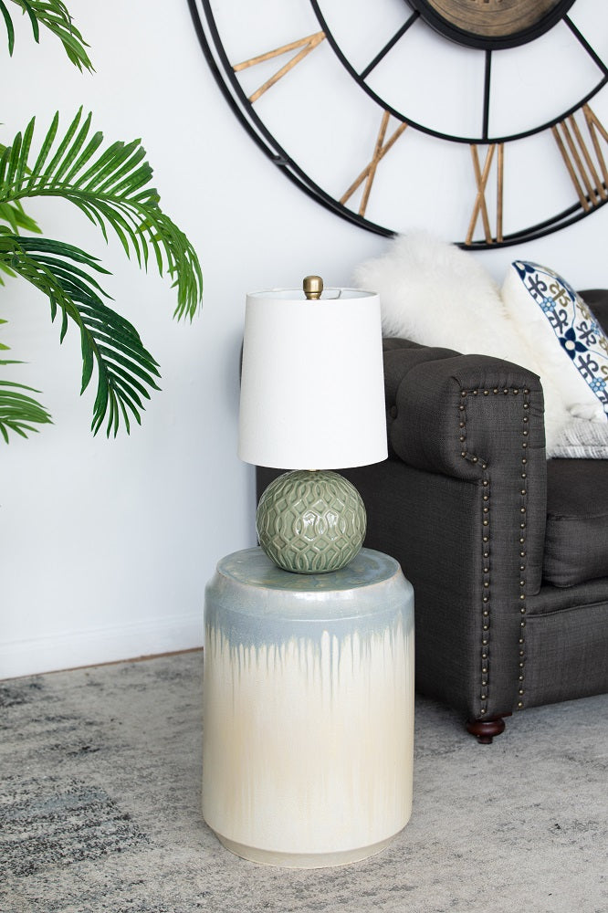 Florence Reactive Glaze Ceramic 46 cm Stool Versatile Accent Seat