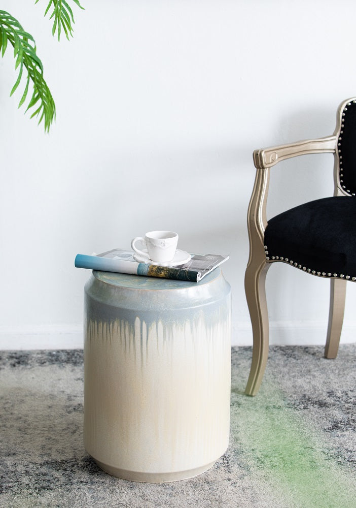 Florence Reactive Glaze Ceramic 46 cm Stool Versatile Accent Seat