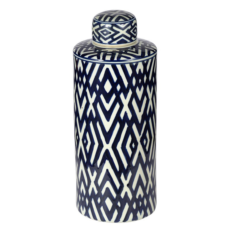 Carlyle Large Porcelain Lidded Jar Home Decorative Storage Container