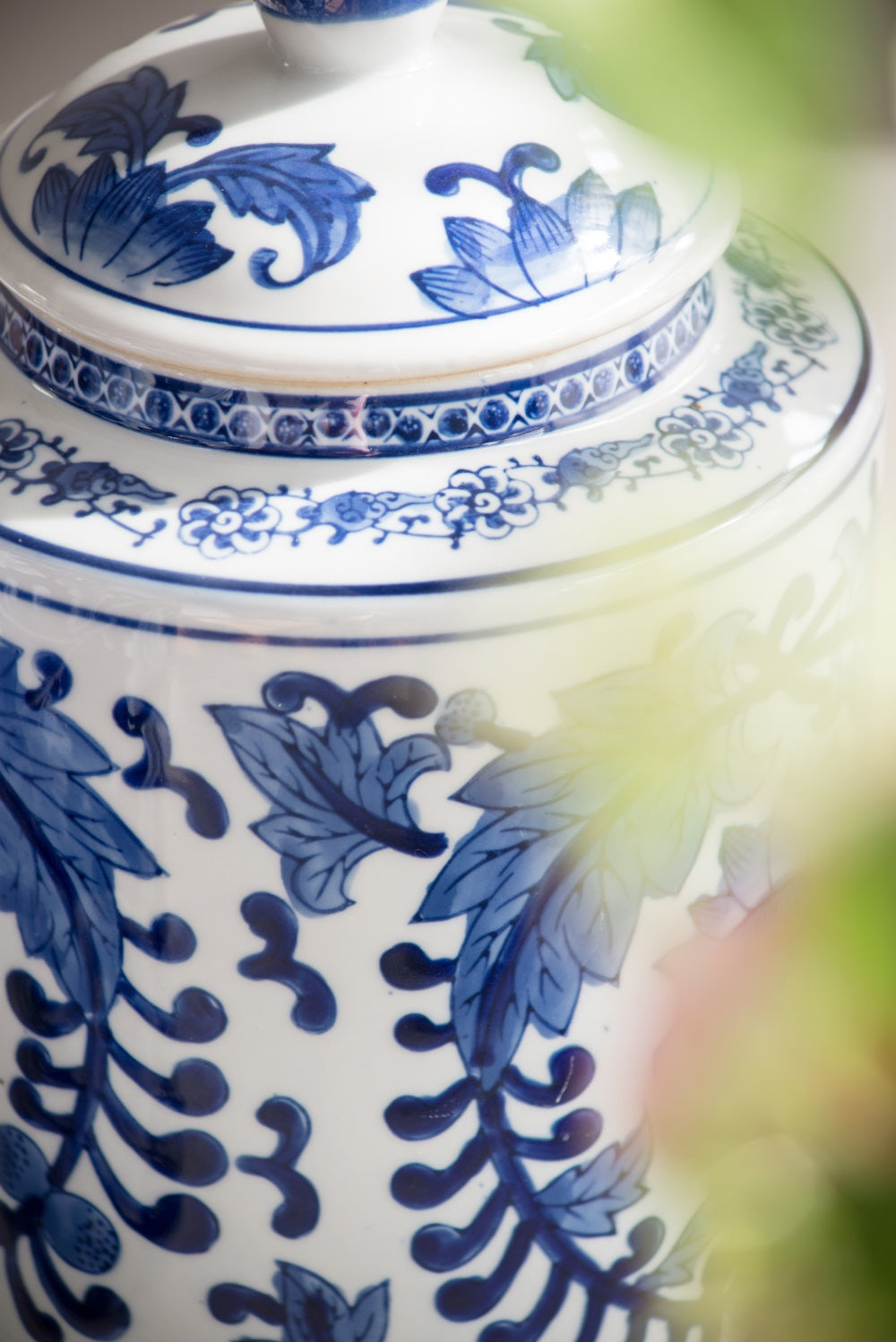 Indra Large Porcelain Jar with Lid Decorative Storage Container