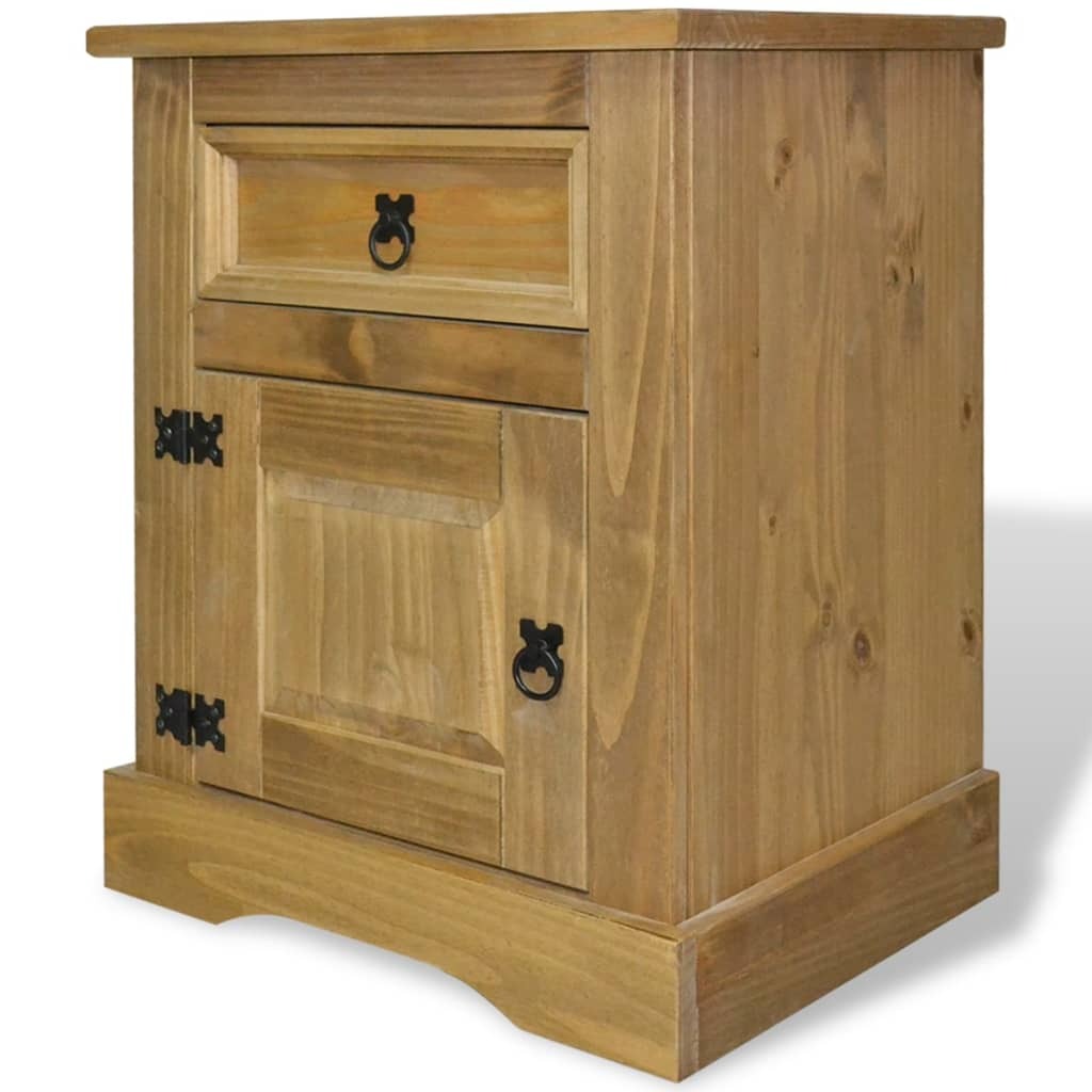 Bedside Cabinet Mexican Pine Corona Range 53x39x66 cm