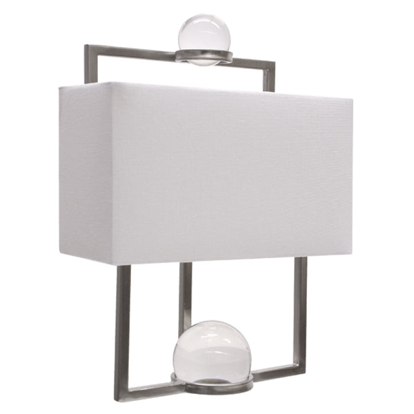 Harper Metal Glass Wall Lamp 36cm Contemporary Decorative Wall Sconce with Cream Shade