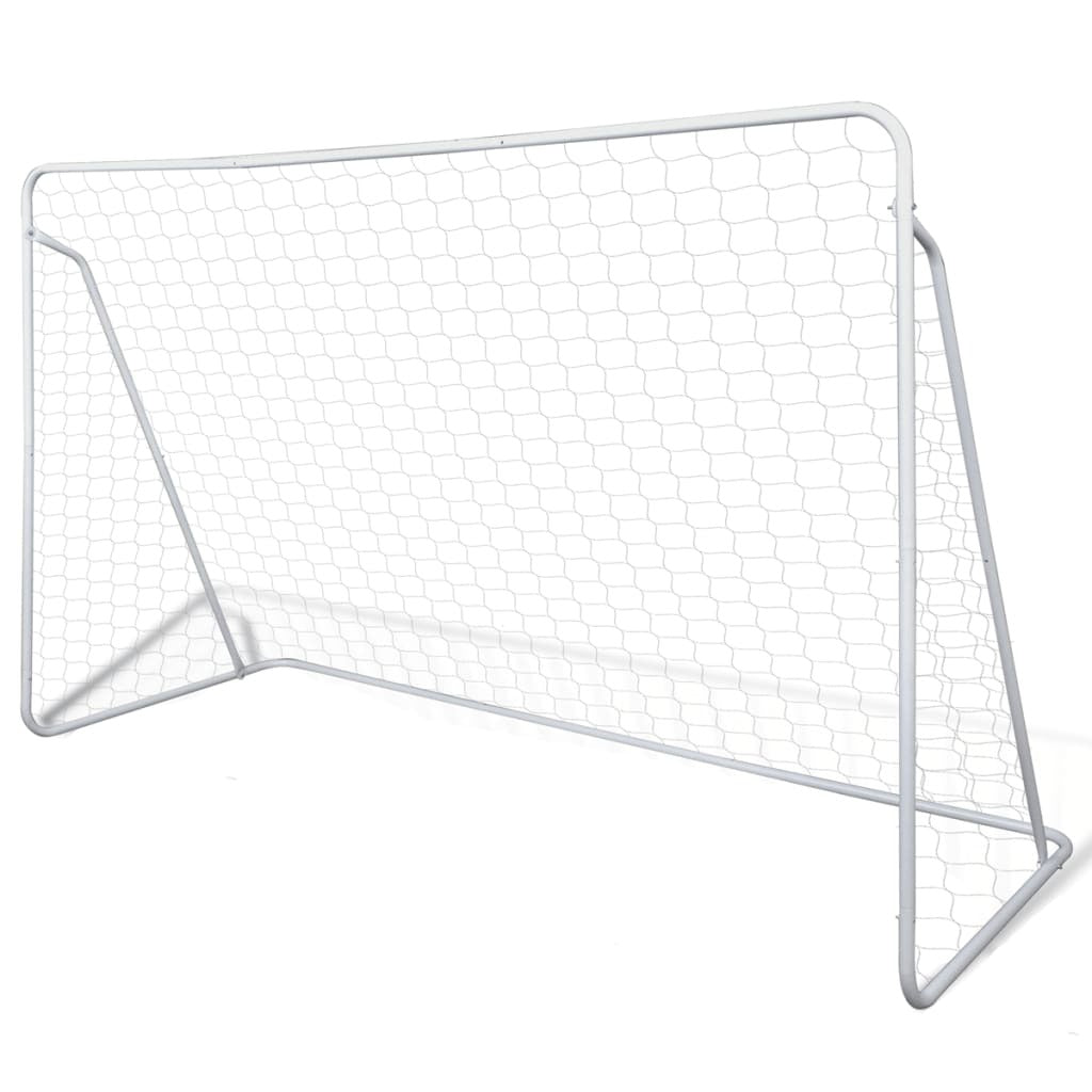 Football Goal Nets Steel 2 pcs 240x90x150 cm