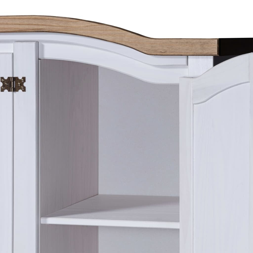 Wardrobe Corona Range 3 Door Solid Pine Bedroom Storage Closet White