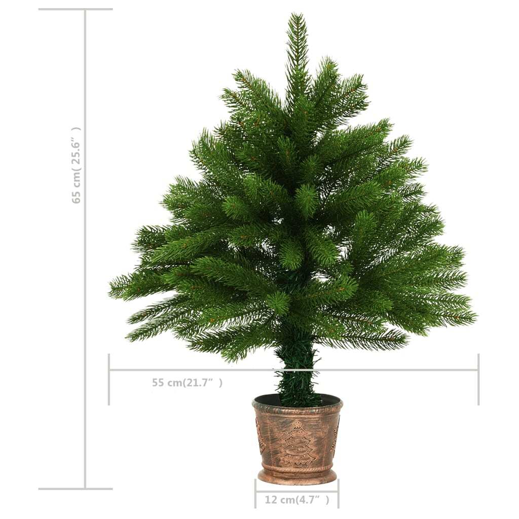 Artificial Christmas Tree Lifelike Needles 65 cm Green