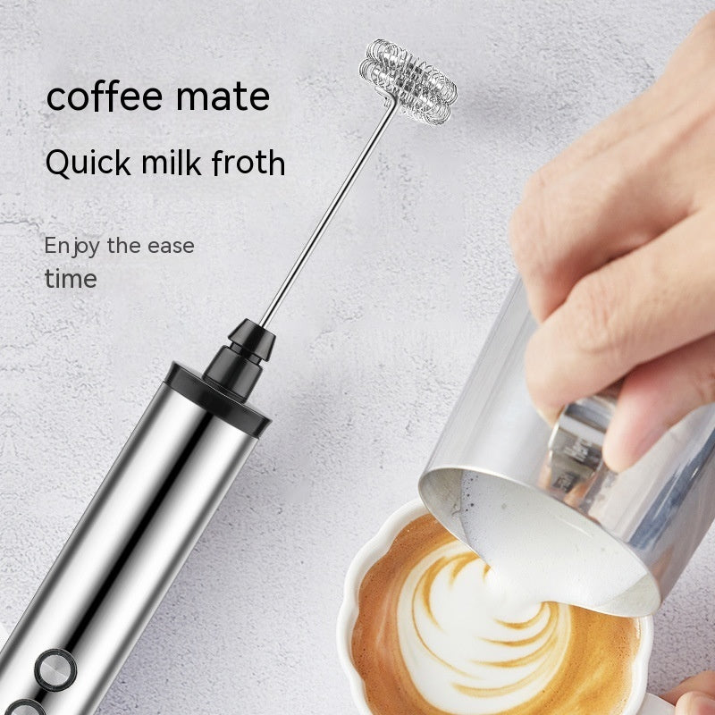 Portable Handheld Three-Head Egg Beater for Household Use with Charging
