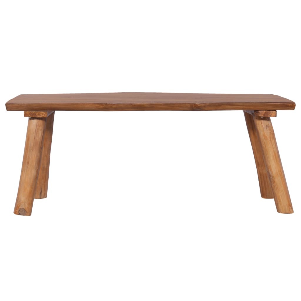 Garden Bench 120cm Solid Teak Wood Outdoor Patio Seat Hallway Natural