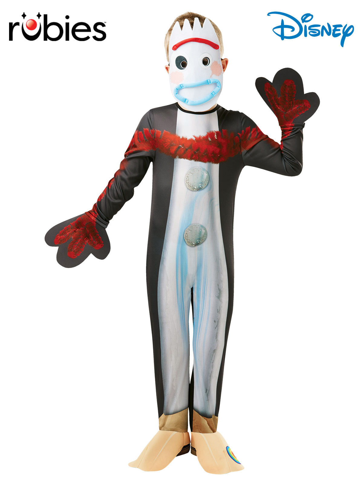 Forky Toy Story 4 Kids Costume with Printed Jumpsuit Gloves Mask and Foot Covers