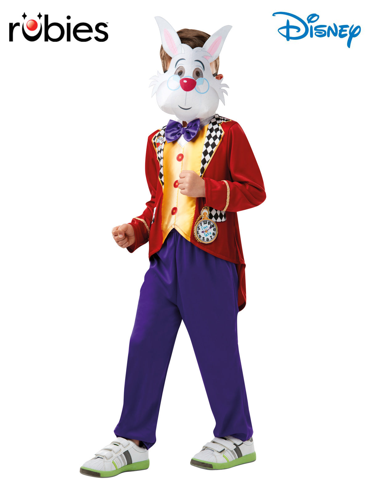 Disney Alice in Wonderland White Rabbit Costume for Kids with Mask