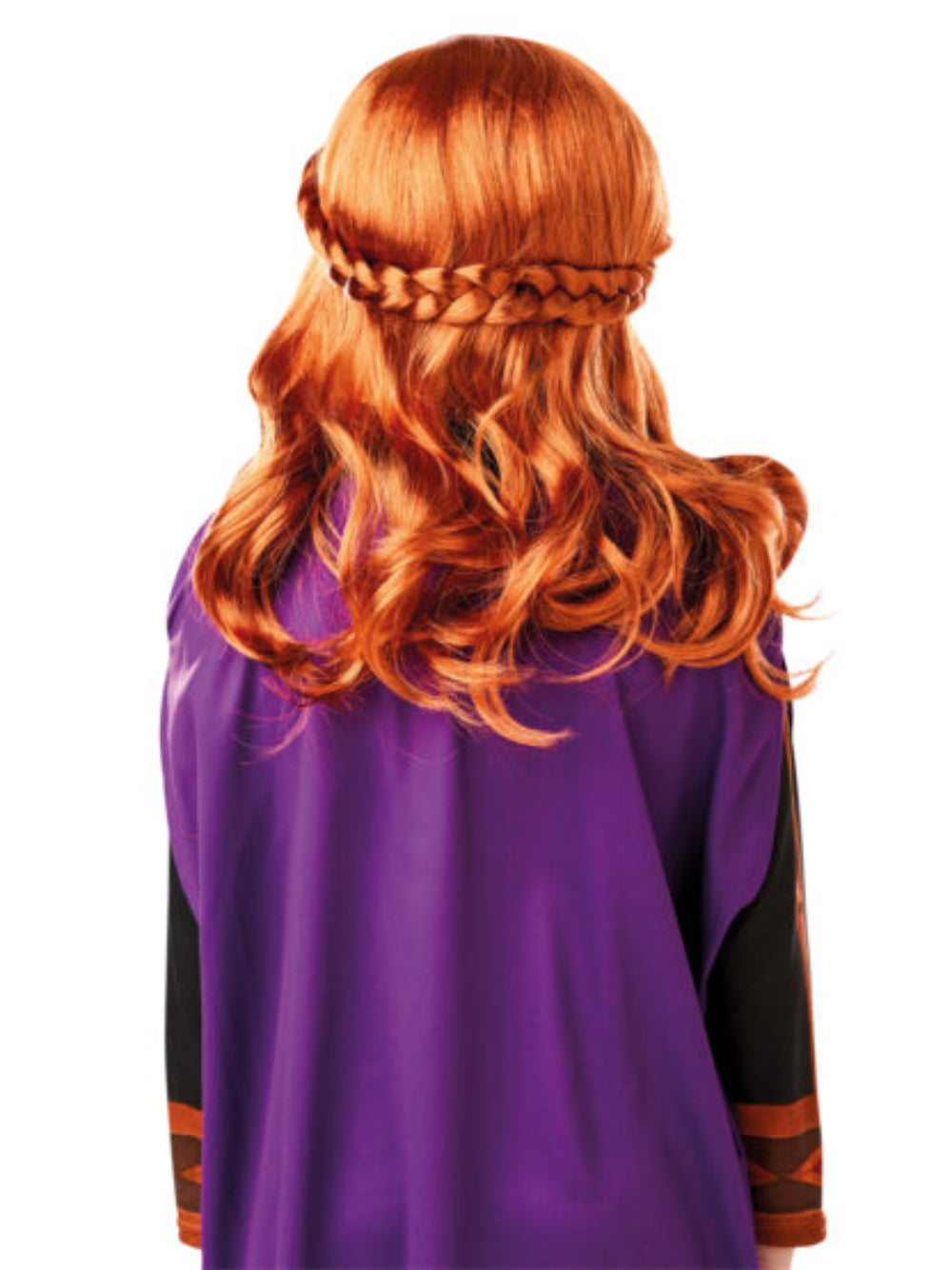 Anna Frozen 2 Wig Child Disney Costume Hair Plait Long Locks Auburn Colour