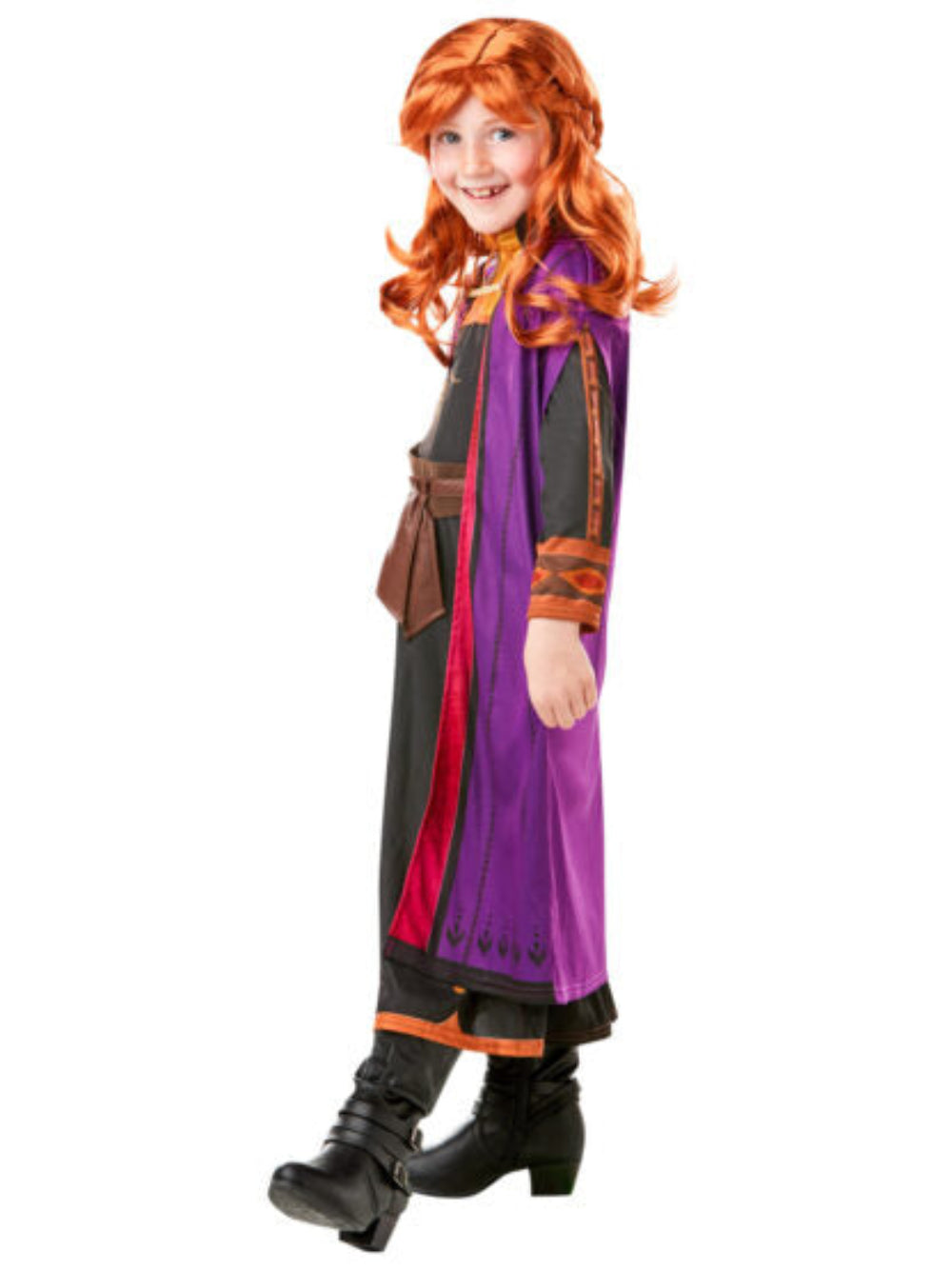 Anna Frozen 2 Wig Child Disney Costume Hair Plait Long Locks Auburn Colour