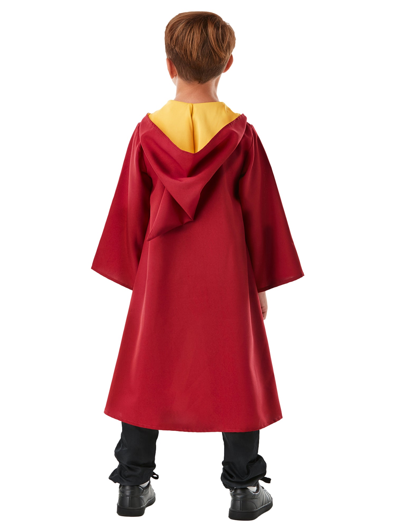 Harry Potter Gryffindor Quidditch Robe Costume with Hood and Emblem for Adults - Multi Colour