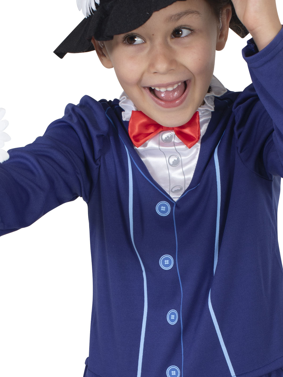Mary Poppins Kids Costume – Blue Dress with Hat &amp; Bow Tie for Book Week – Blue Colour