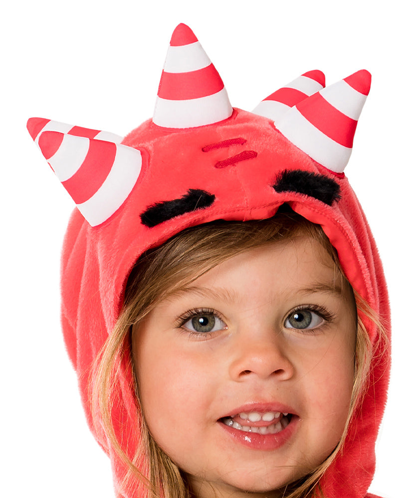 Oddbods Fuse Red Monster Costume for Kids With Furry Top, Pants and Headpiece