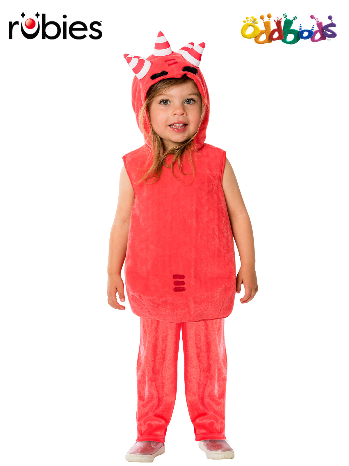Oddbods Fuse Red Monster Costume for Kids With Furry Top, Pants and Headpiece