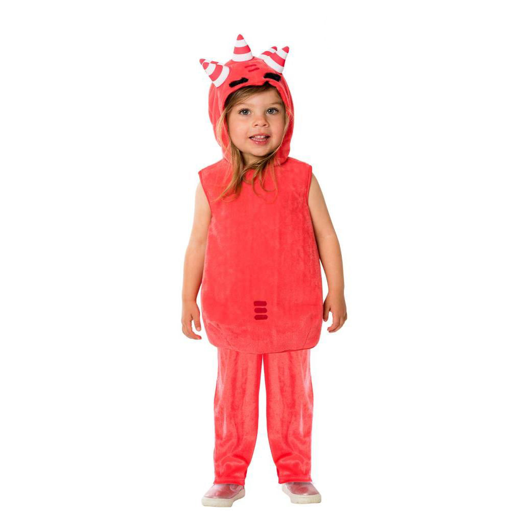 Oddbods Fuse Red Monster Costume for Kids With Furry Top, Pants and Headpiece