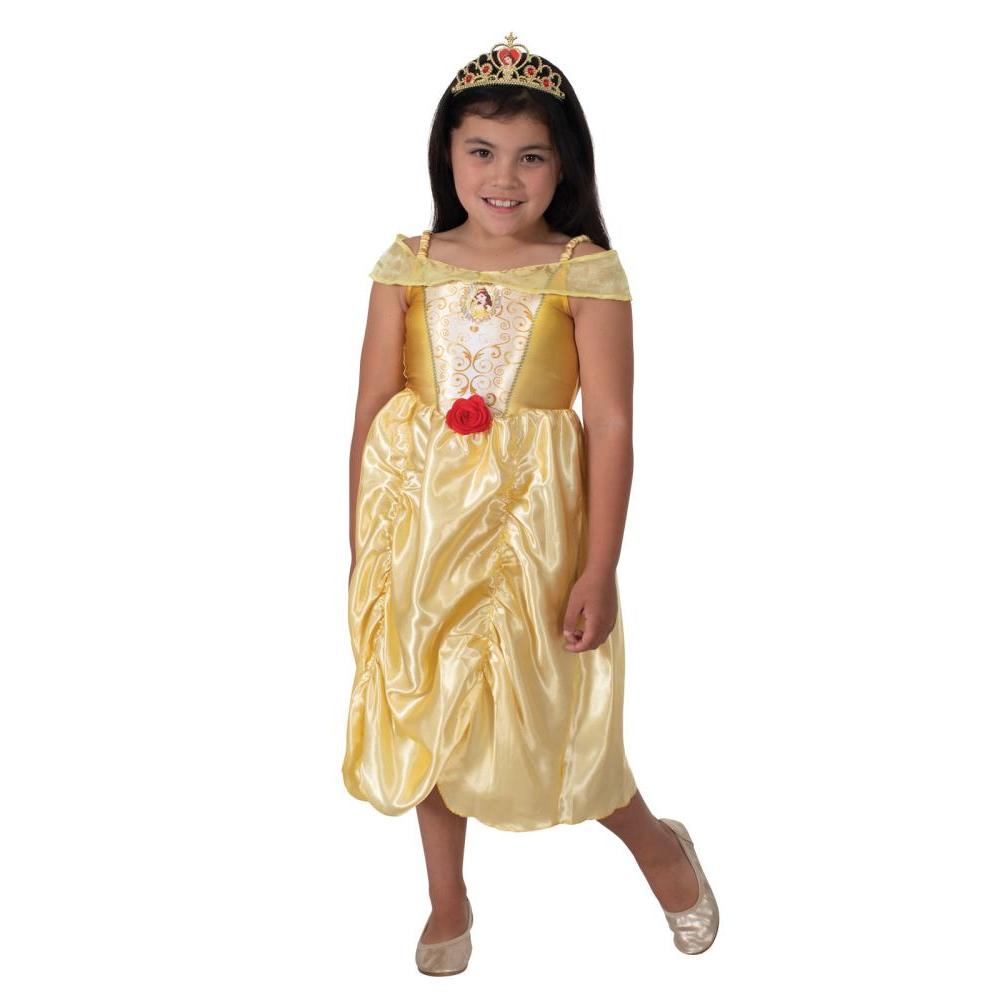 Belle Costume and Tiara for Kids Official Disney Beauty and the Beast Dress Yellow Colour