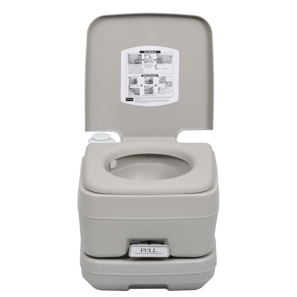 Portable Camping Toilet Grey 10+10 L