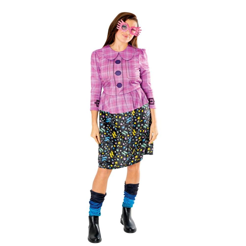Harry Potter Luna Lovegood Costume for Kids – Jacket, Skirt, Specs &amp; Leg Warmers, Multi Colour