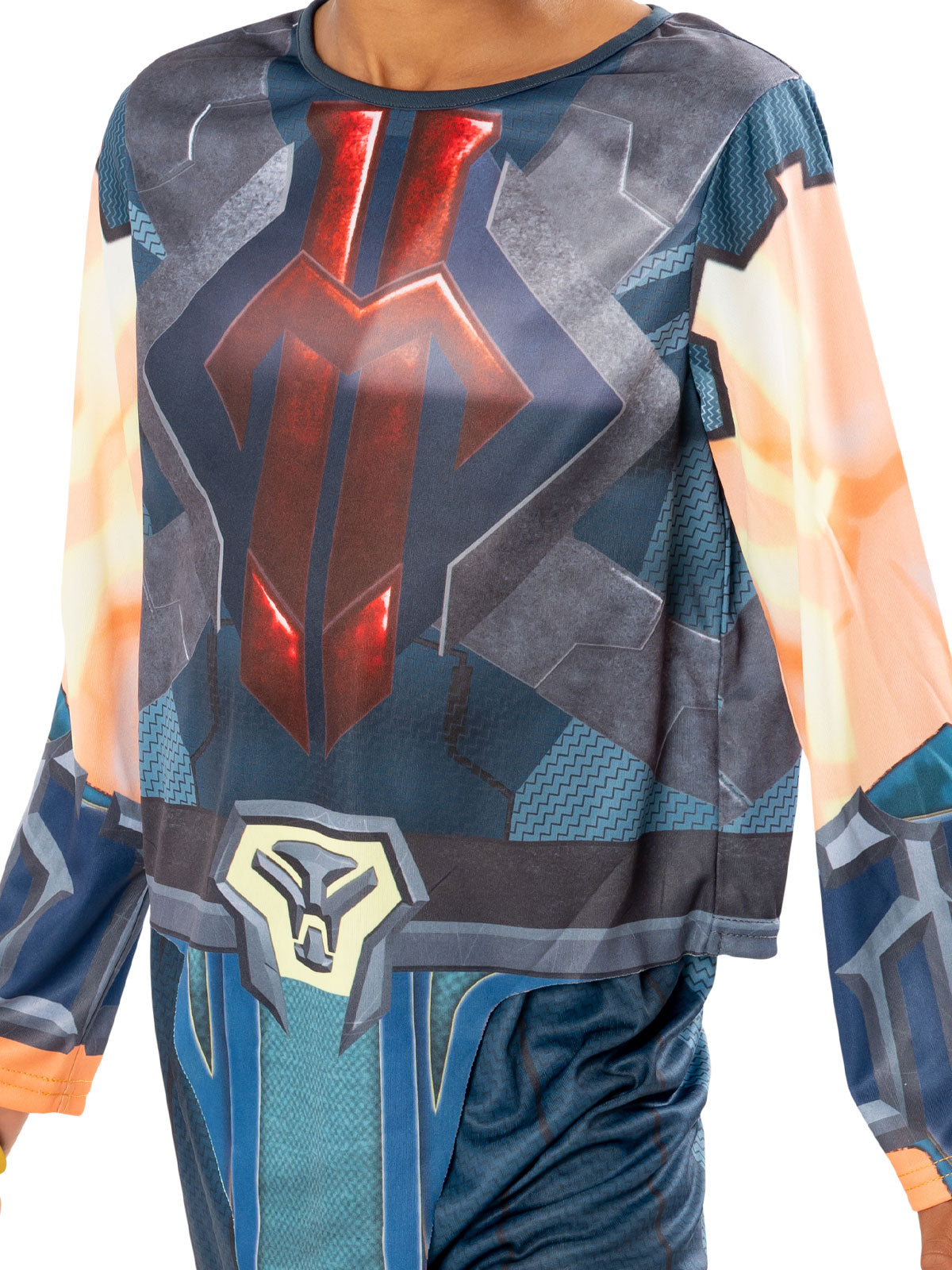 Kids He Man Masters Costume with Muscle Shirt Pants and Printed Sword