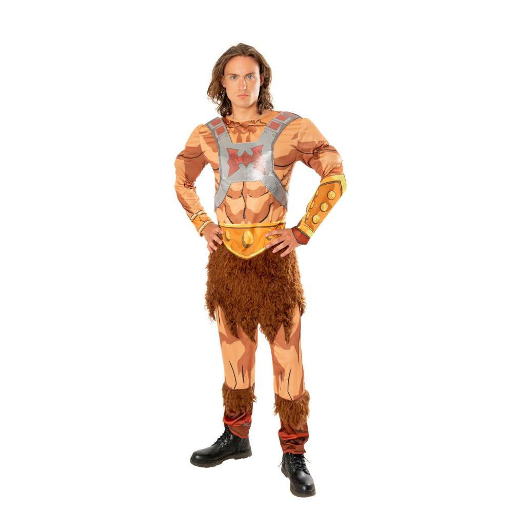 Adult He-Man Revelation Costume with Muscle Suit and Faux Fur Tunic