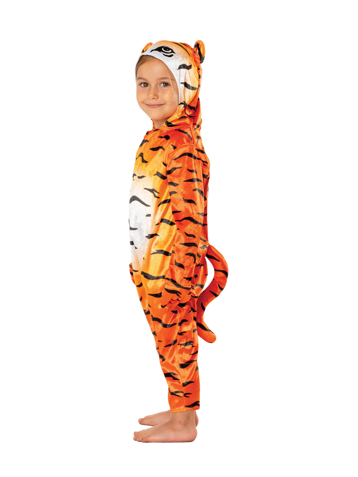 Tiger Costume for Kids Deluxe Hooded Jumpsuit with Mask and Paws