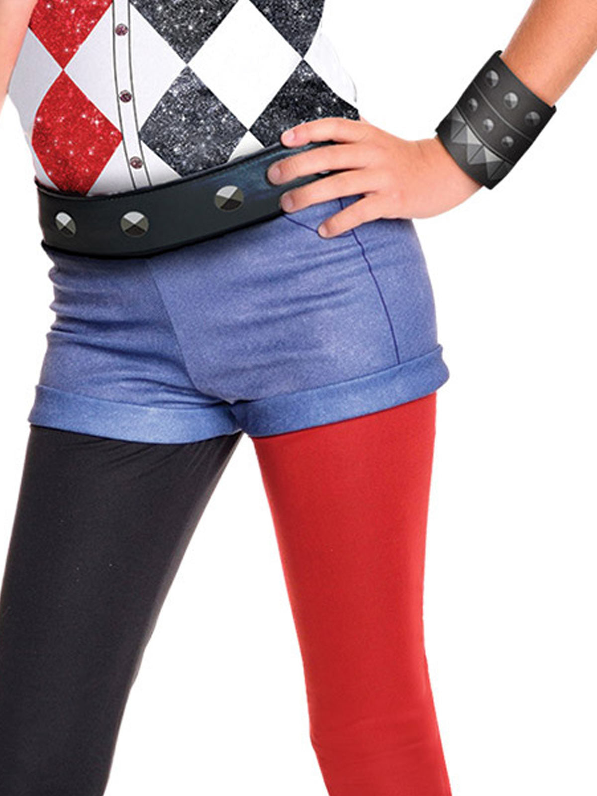 Harley Quinn Deluxe Costume DC Comics Official Licensed Set with Eye Mask – Multi Colour