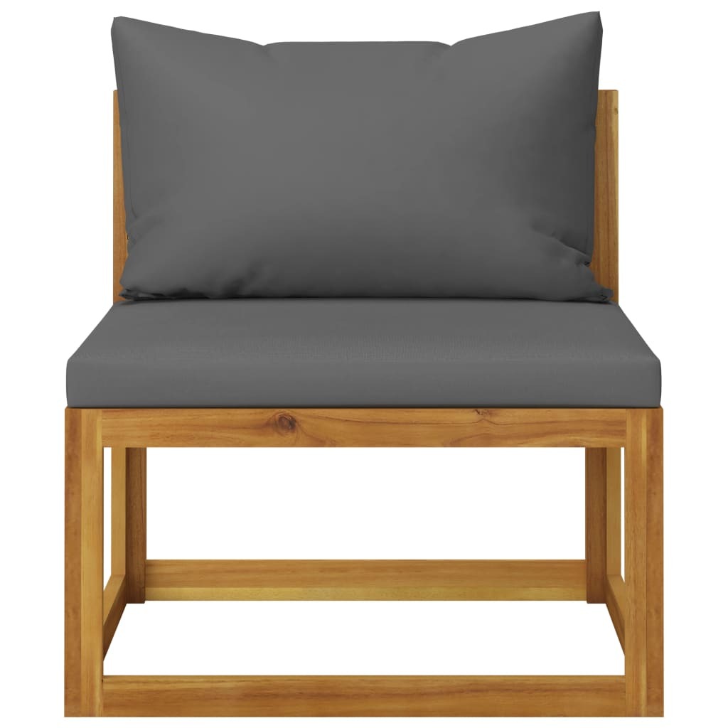 6 Piece Garden Lounge Set with Cushions Sofa Coffee Table Solid Acacia Wood